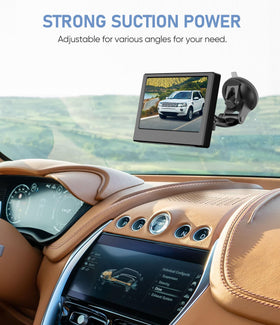PixelMan lifestyle shot in truck cab showing stable monitor use while driving
