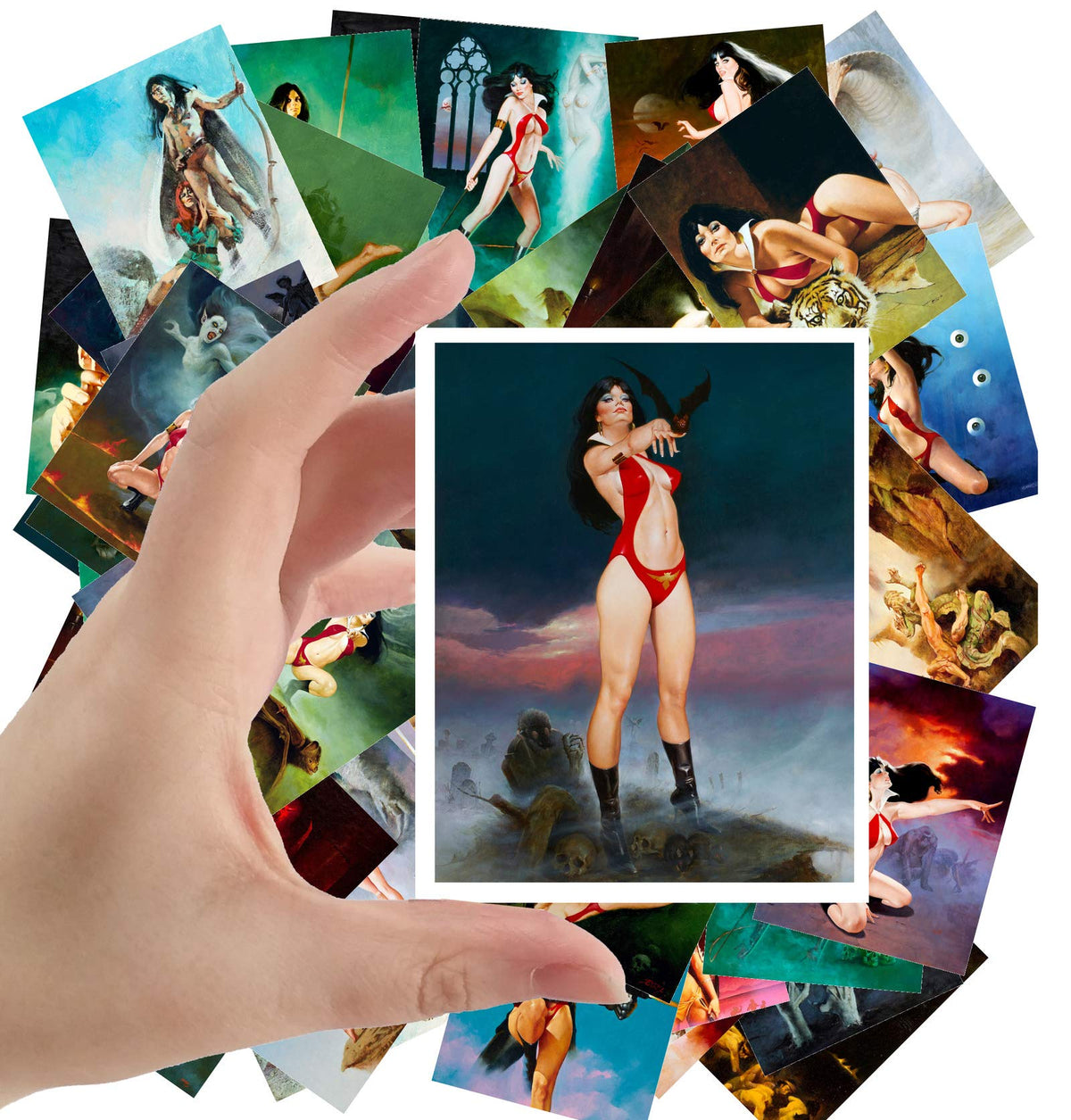 PIXILUV front pack showing 24 Vampirella vintage stickers, ideal for decorating