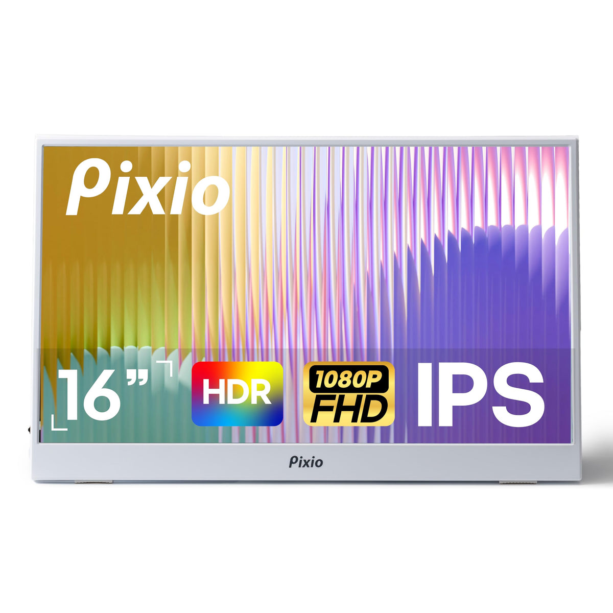Pixio PX160 Wave White 15.6-inch IPS display for crisp on-the-go productivity.