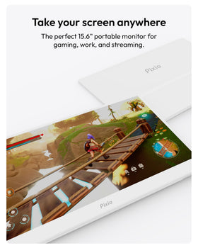 Pixio PX160 Wave White with USB-C and HDMI enables universal plug-and-play compatibility.