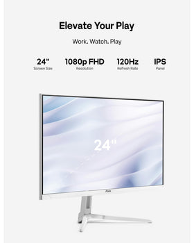 Pixio PX246 Wave 24 IPS panel close-up highlighting color clarity and wide angles.