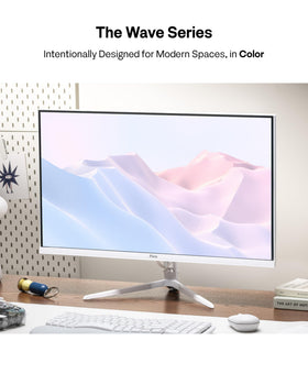 Pixio PX246 Wave 24 side profile showing slim chassis for modern setups.