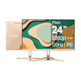 Pixio PX246 Wave Beige front view with slim profile and modern design.