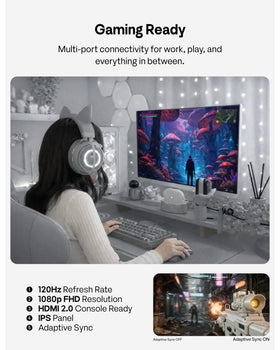Pixio PX246 Wave desk setup demonstrating immersive gaming and productivity.
