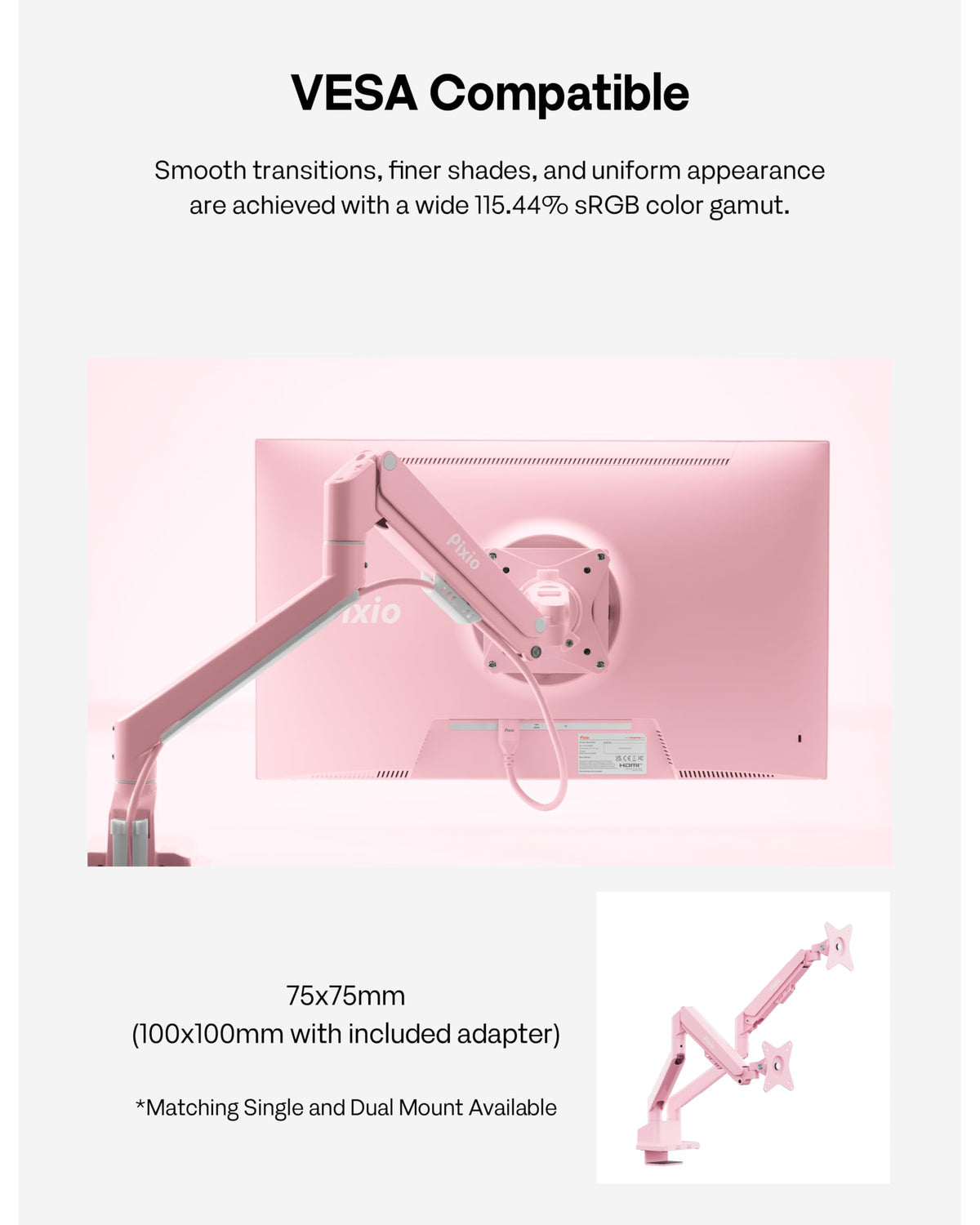 Pixio PX246 Wave Pink packaging shot suggests easy unboxing and setup.