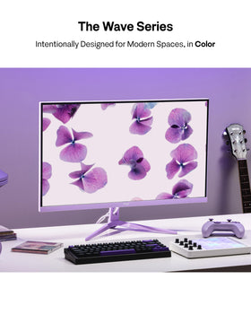 Pixio PX246 Wave Purple IPS panel delivers vibrant colors with wide viewing angles.