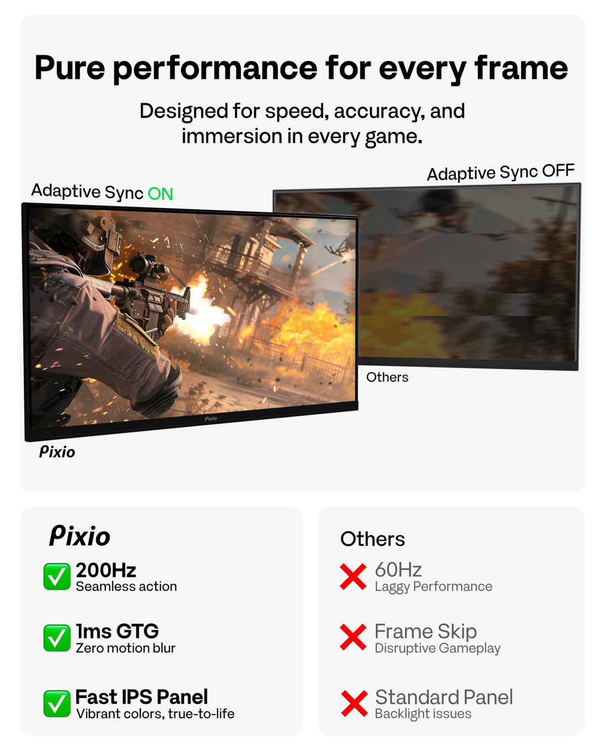 Pixio PX248 PRO V2 HDR color range delivers richer visuals.