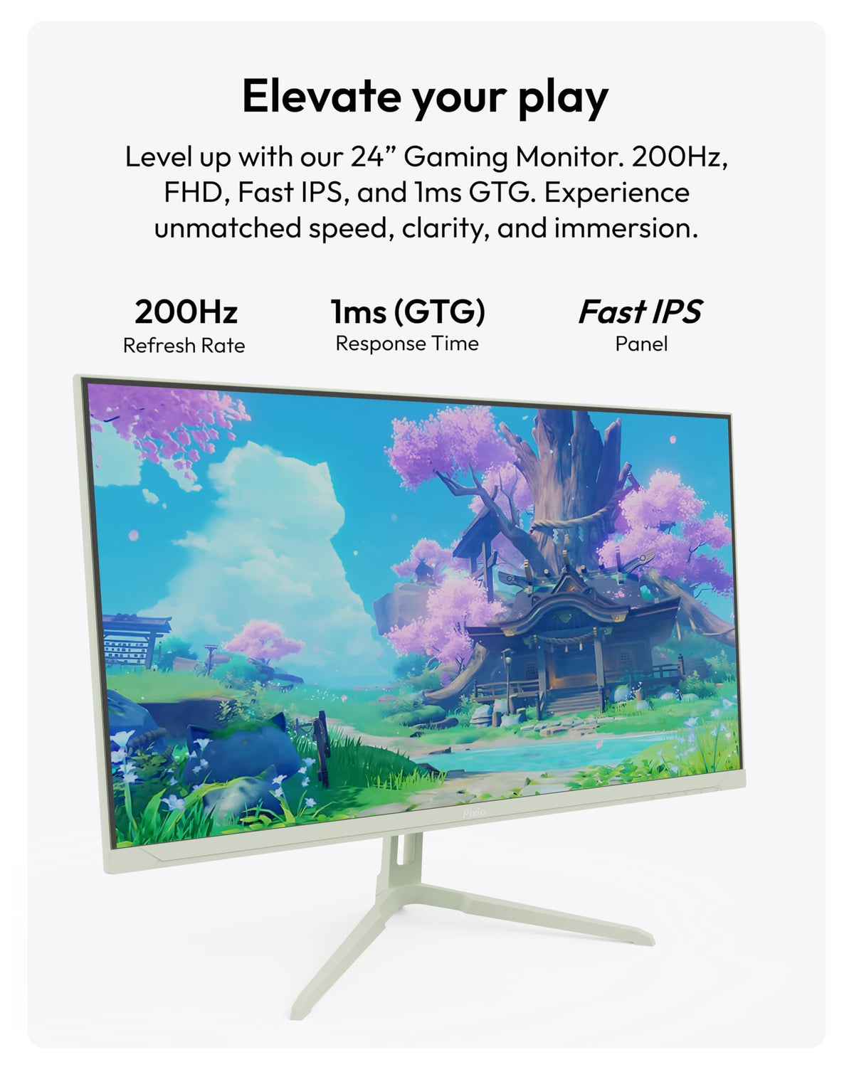 Pixio PX248 Wave Mint IPS panel with vibrant colors.