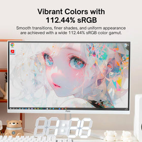 Pixio PX248 Wave White gaming station demonstrates compact setup in a modern room.