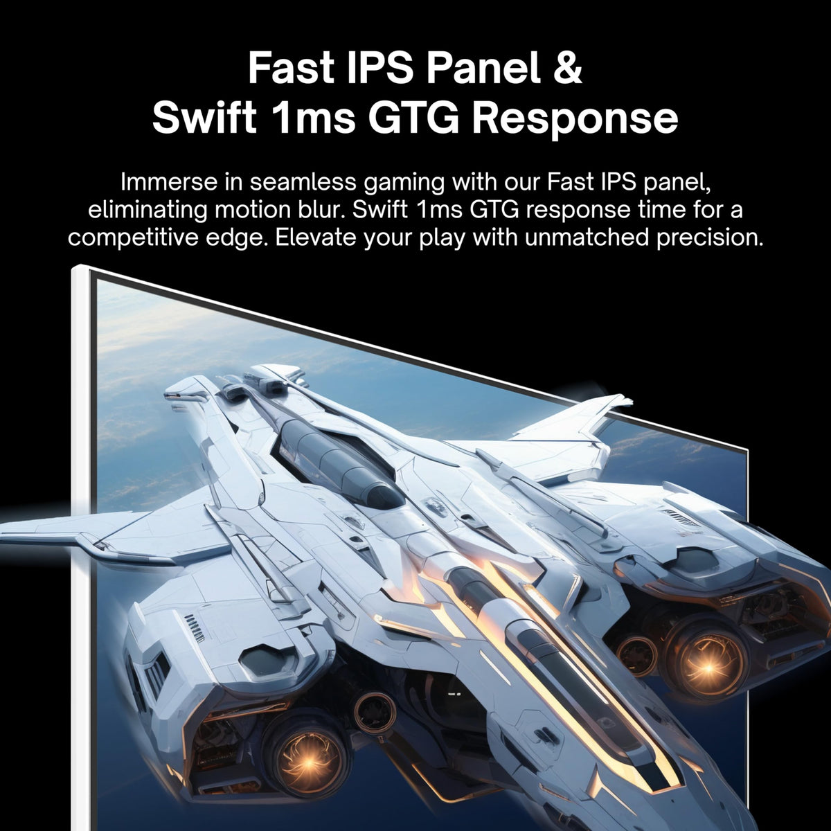 Pixio PX248 Wave White HDMI and DisplayPort ports provide flexible connectivity.
