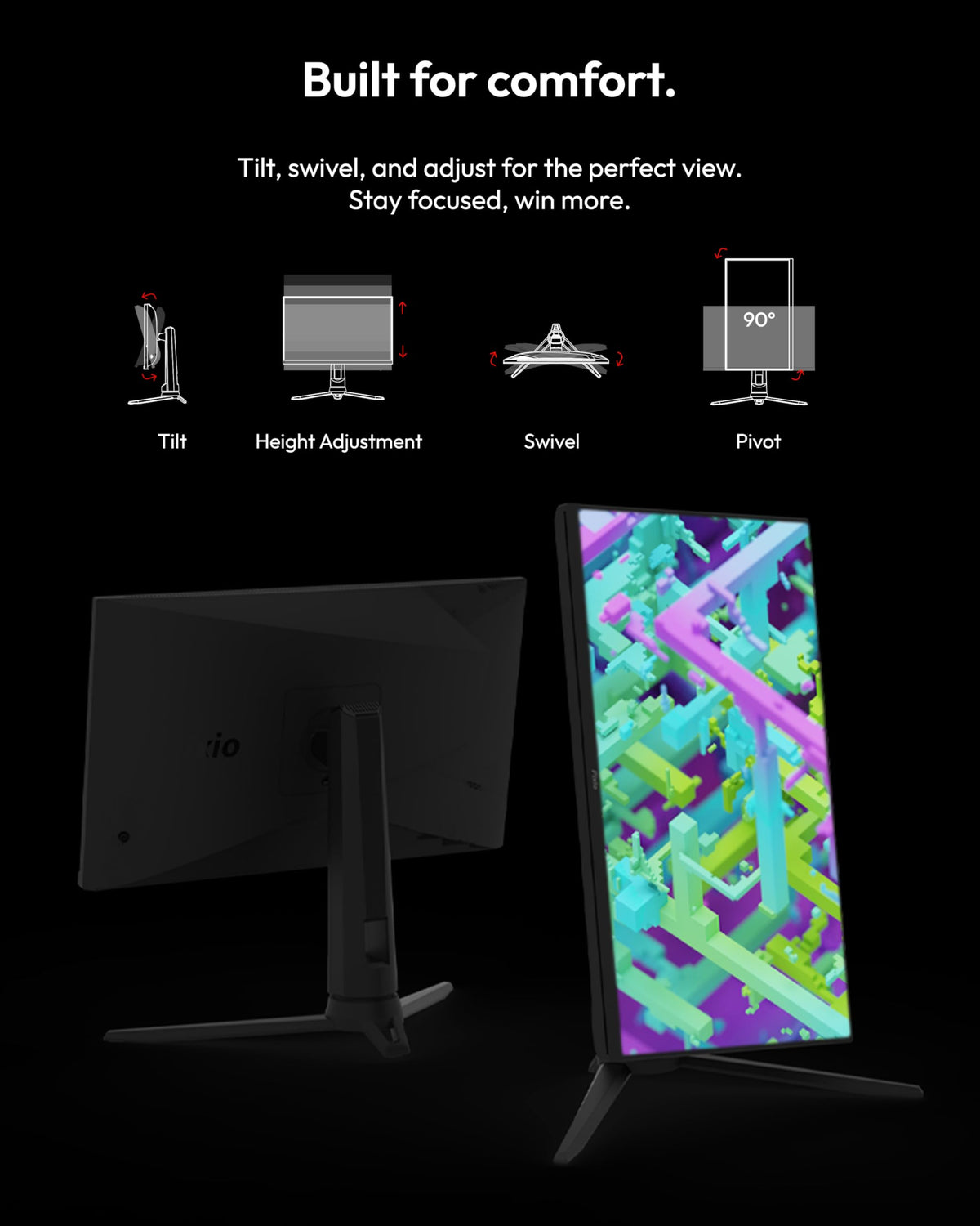 Pixio PX24Q PRO crisp image and fast response support action-packed gaming