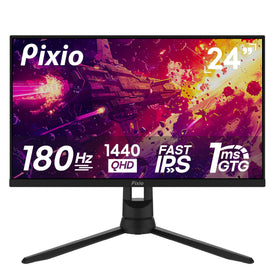 Pixio PX24Q PRO front view showing vibrant 24-inch gaming monitor for immersive play
