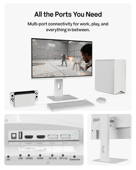 Pixio PX258 Hayabusa White 1ms GTG focus reducing motion blur during action scenes