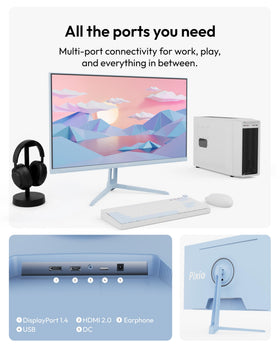 Pixio PX275 Wave Blue 1ms MPRT minimizes motion blur in fast scenes