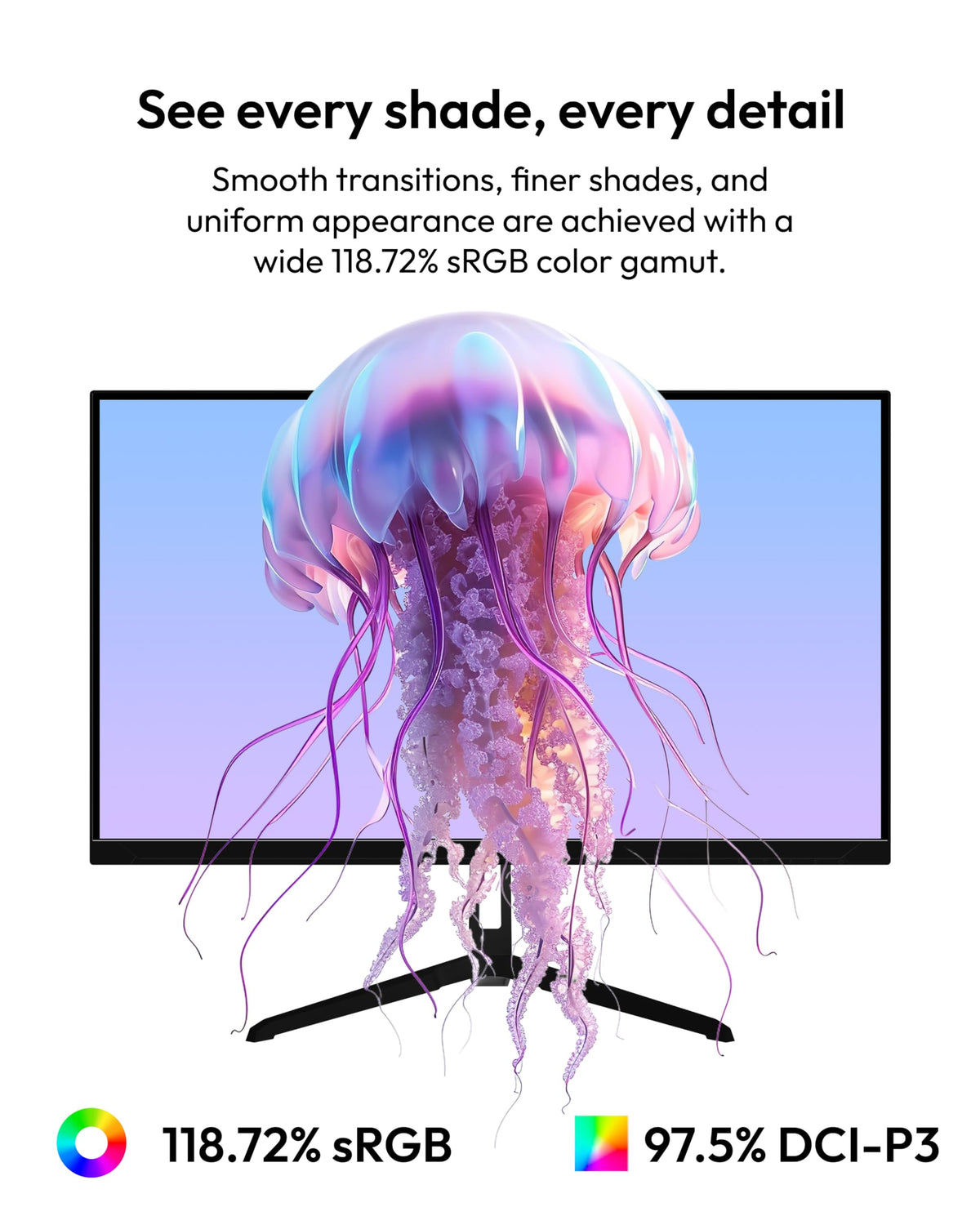 Pixio PX275 Wave comes in color options to match your setup.