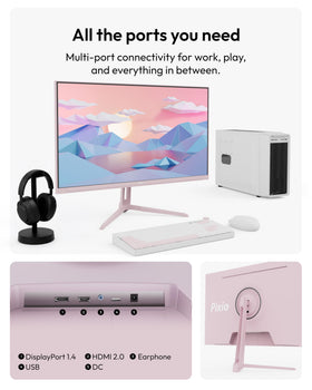 Pixio PX275 Wave Pink 100Hz refresh aids smooth motion and fluid gameplay