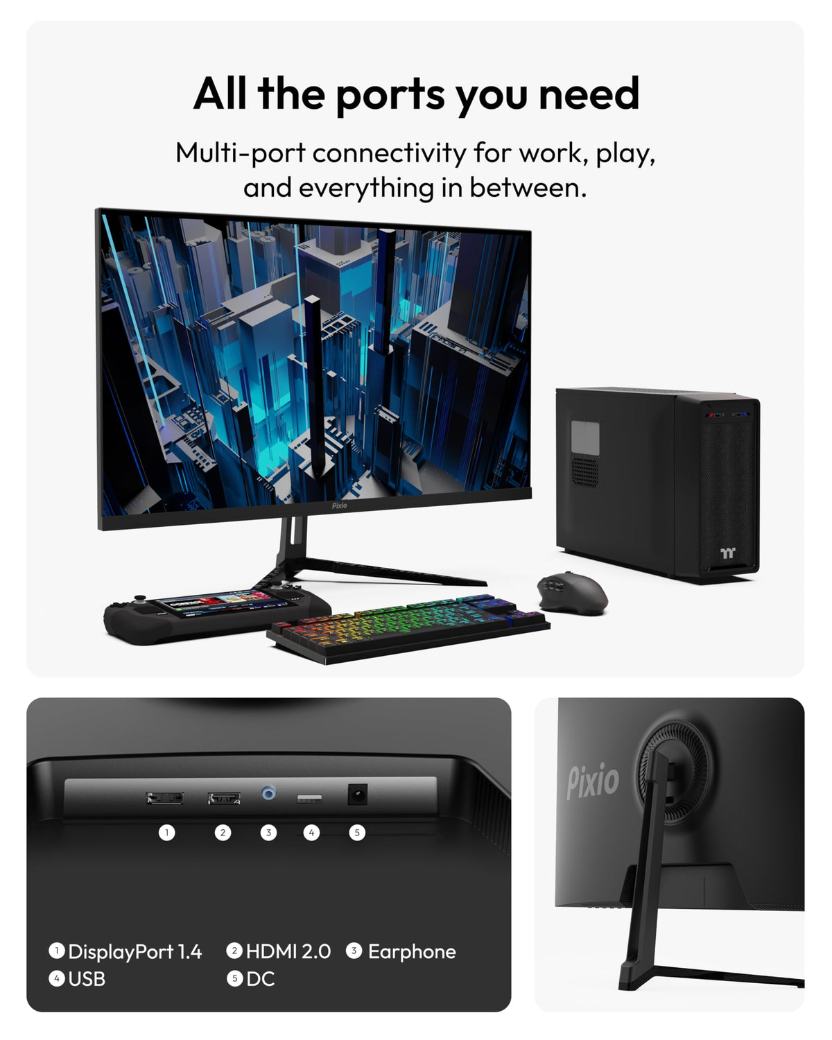 Pixio PX275 Wave delivers smooth motion at 100Hz in fast games.