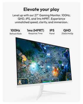 Pixio PX275 Wave White in action at 100Hz for smooth gaming motion