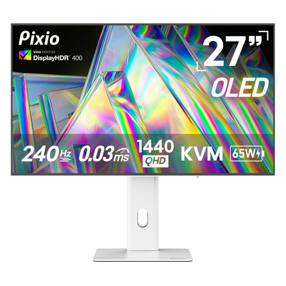 Pixio PX277 OLED Max V2 WOLED panel delivers deep blacks for lifelike contrast.