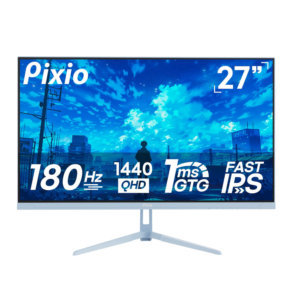 Pixio PX278 Wave Blue 27-inch IPS display with vibrant colors