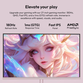 Pixio PX278 Wave Pink demonstrates 180Hz gameplay for smooth action.