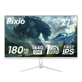 Pixio PX278 Wave White 180Hz 1440p display for smooth gaming and quick reactions.