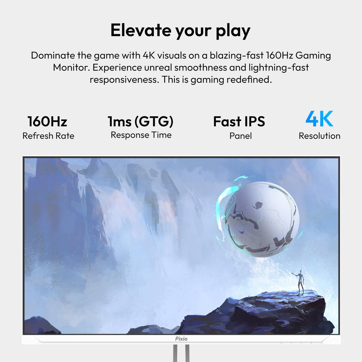 Pixio PX27U Wave White at 160Hz delivers silky smooth action.