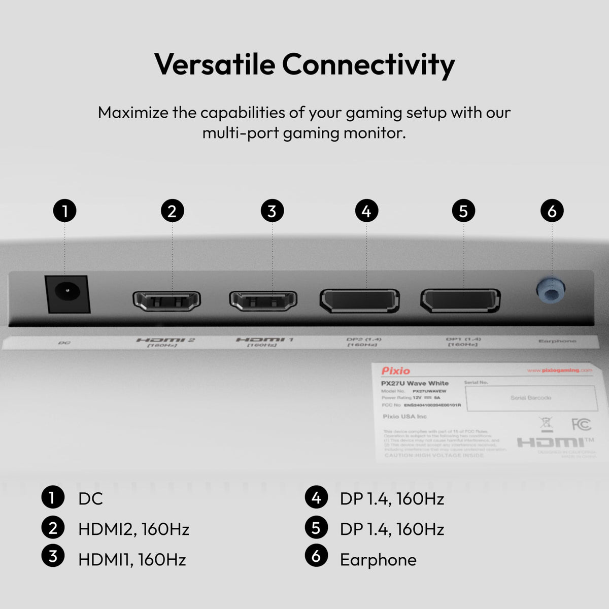 Pixio PX27U Wave White HDR-ready visuals with compatible sources.