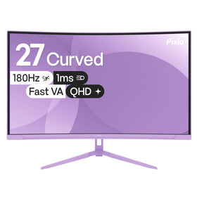 Pixio PXC278 Wave Purple curved monitor curve shot for immersive gaming