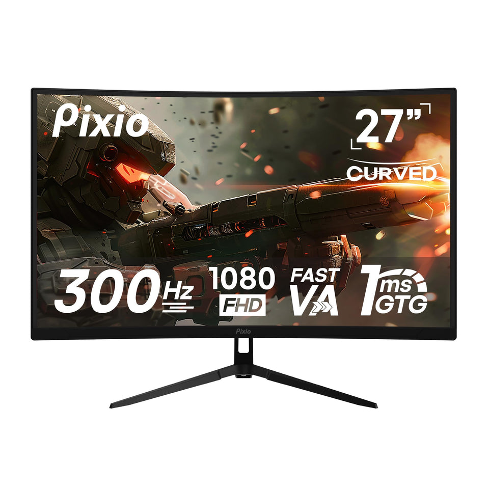 Pixio PXC279 Wave 1650R curved screen enhances immersion for fast games.