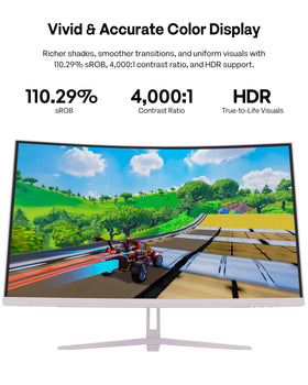 Pixio PXC279 Wave Pink curved design creates immersive gameplay and comfort.