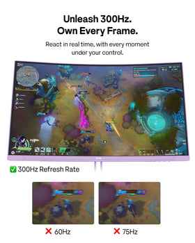 Pixio PXC279 Wave Purple 1ms GTG for quick on-screen updates