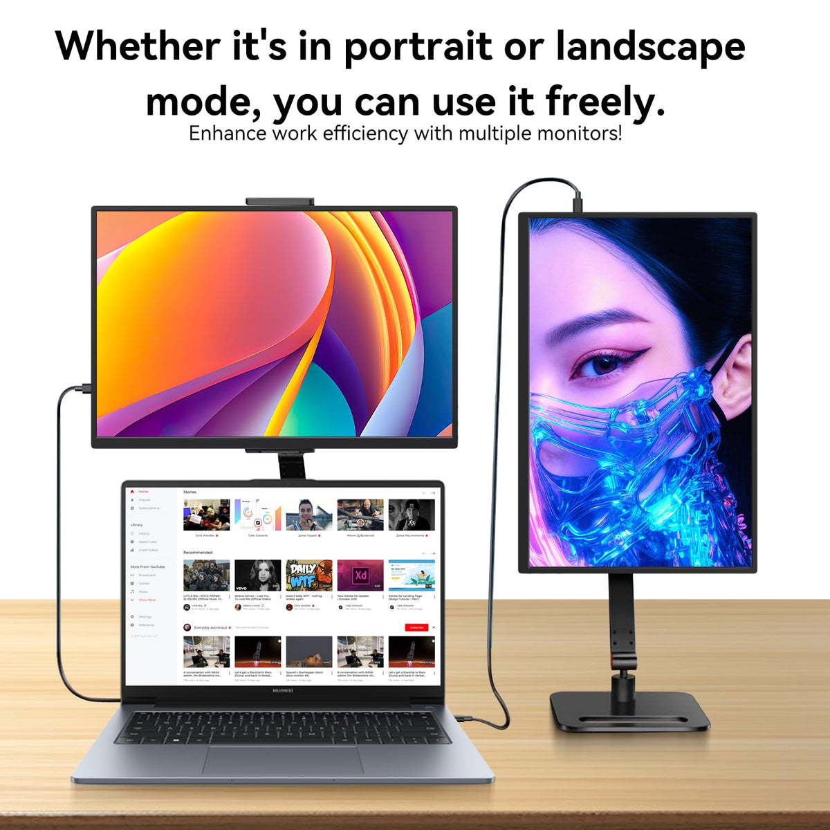Pixluxe compact external display boosts on-the-go productivity.