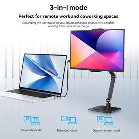 Pixluxe ultra-slim profile fits slim backpacks and desks.