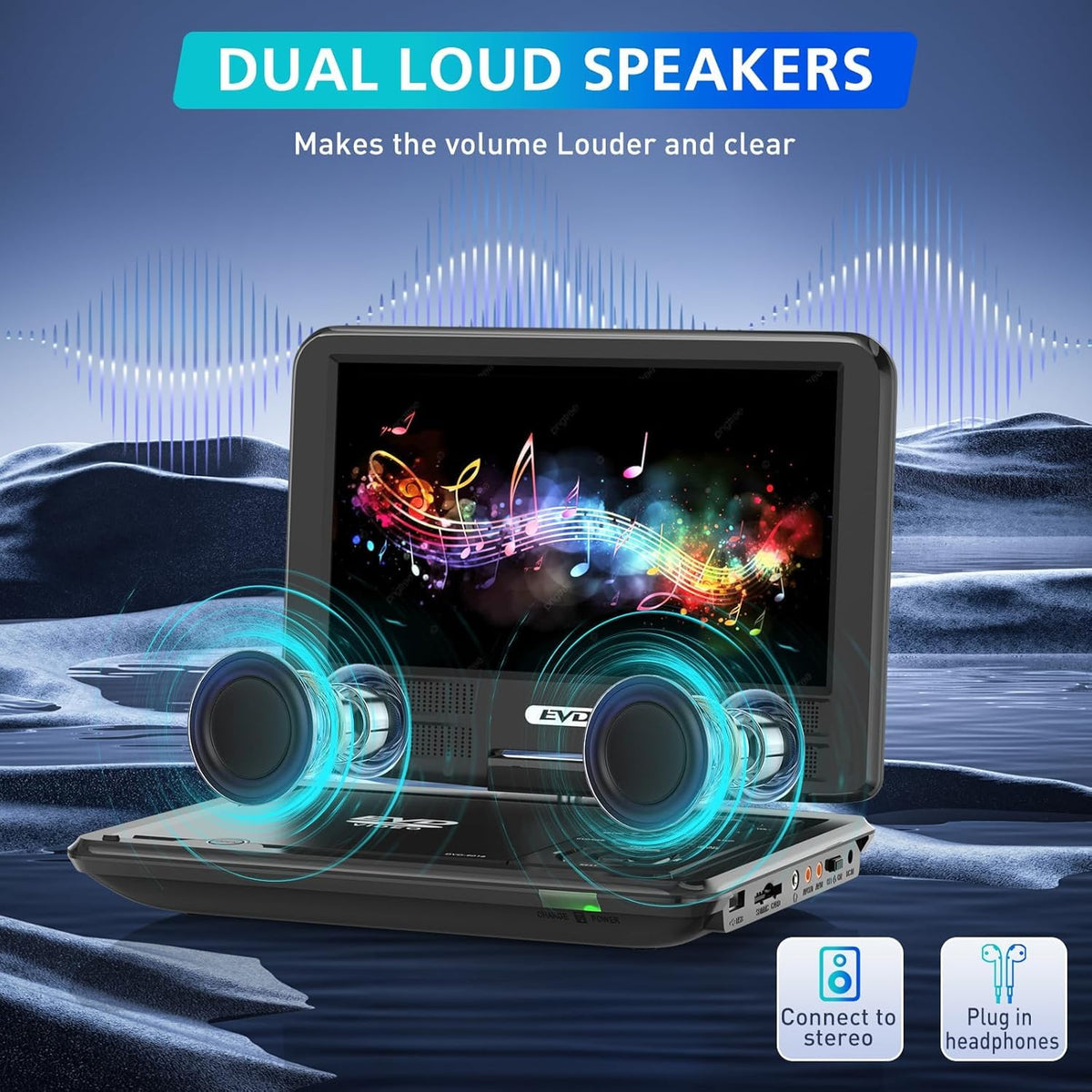 PJGCWB side ports showing USB, SD and headphone jack for versatile connectivity