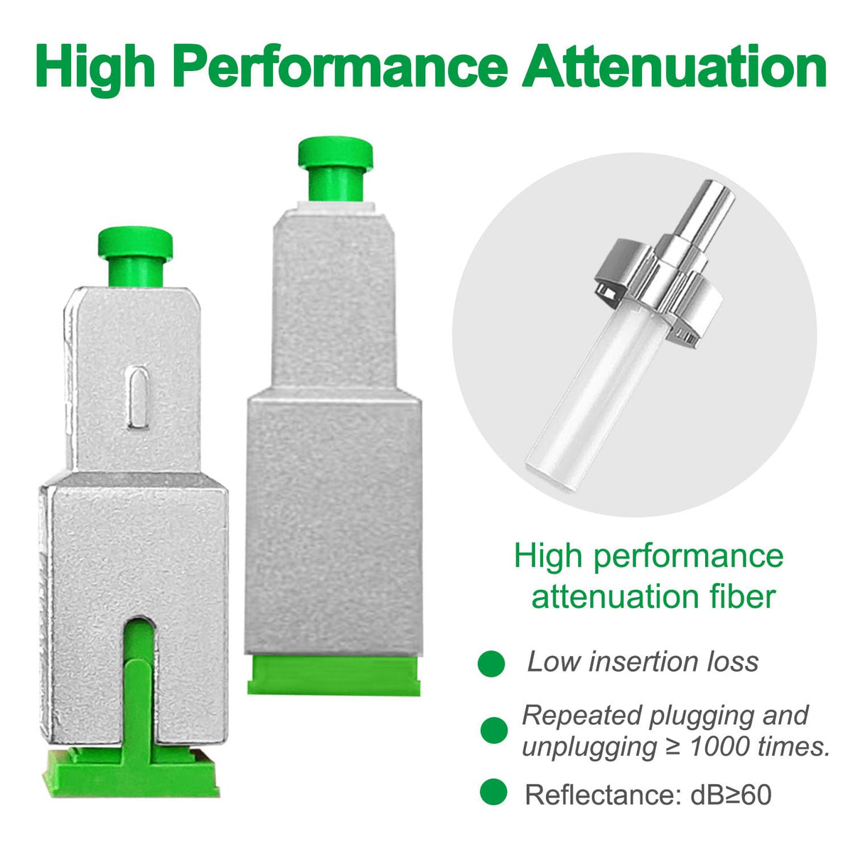 PklzNet close-up ferrule detail highlighting precision polishing for consistent attenuation