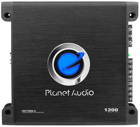 Planet Audio AC1200.4 Anarchy connection panel with low/high inputs for flexible wiring