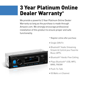 Planet Audio stereo in car with driver using Bluetooth for streaming and hands-free calling