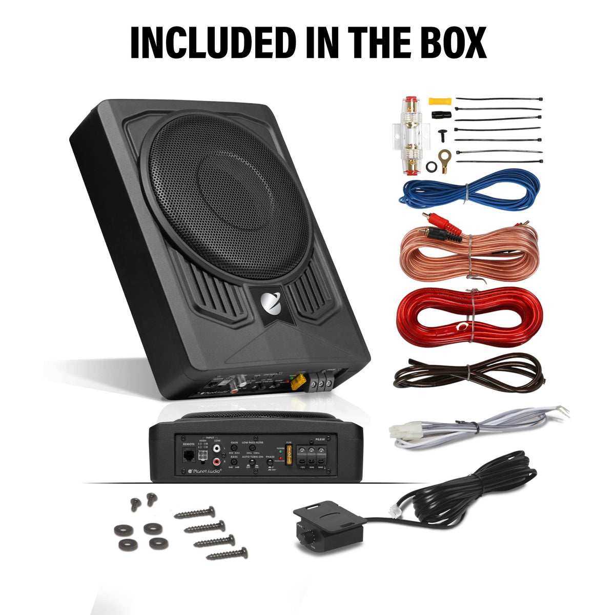 Planet Audio P8AWK bass performance highlights deep, controlled low end for enhanced listening.