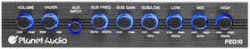Planet Audio PEQ10 front panel showing controls for precise tone shaping
