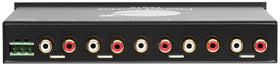 Planet Audio PEQ10 remote sub control in hand for convenient bass adjustment