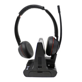 Plantronics Savi 8200 headset highlights up to 13 hours of battery life.