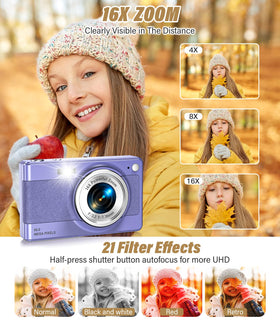 Platstudy child using camera outdoors capturing action with stable results