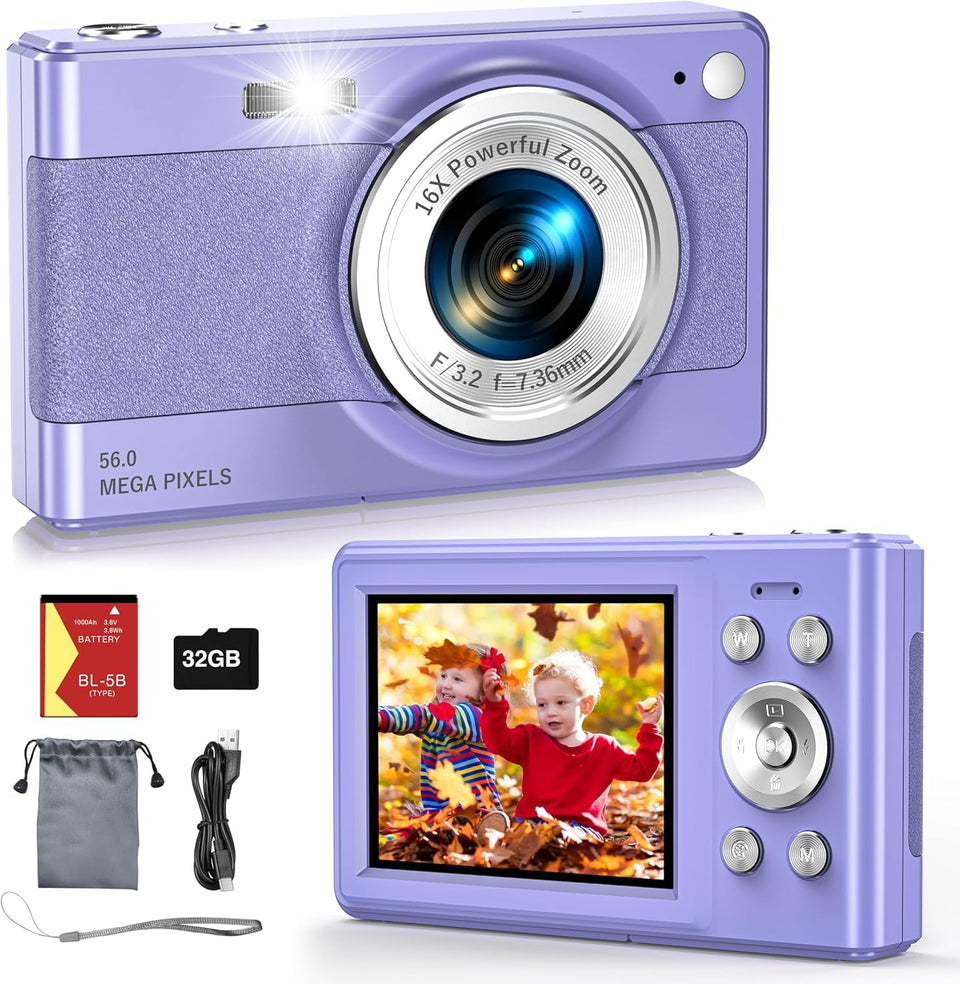Platstudy front view showing purple camera and easy controls for quick shooting