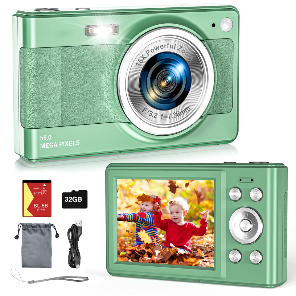 Platstudy Kids Camera 56MP photo mode captures vivid moments during adventures.