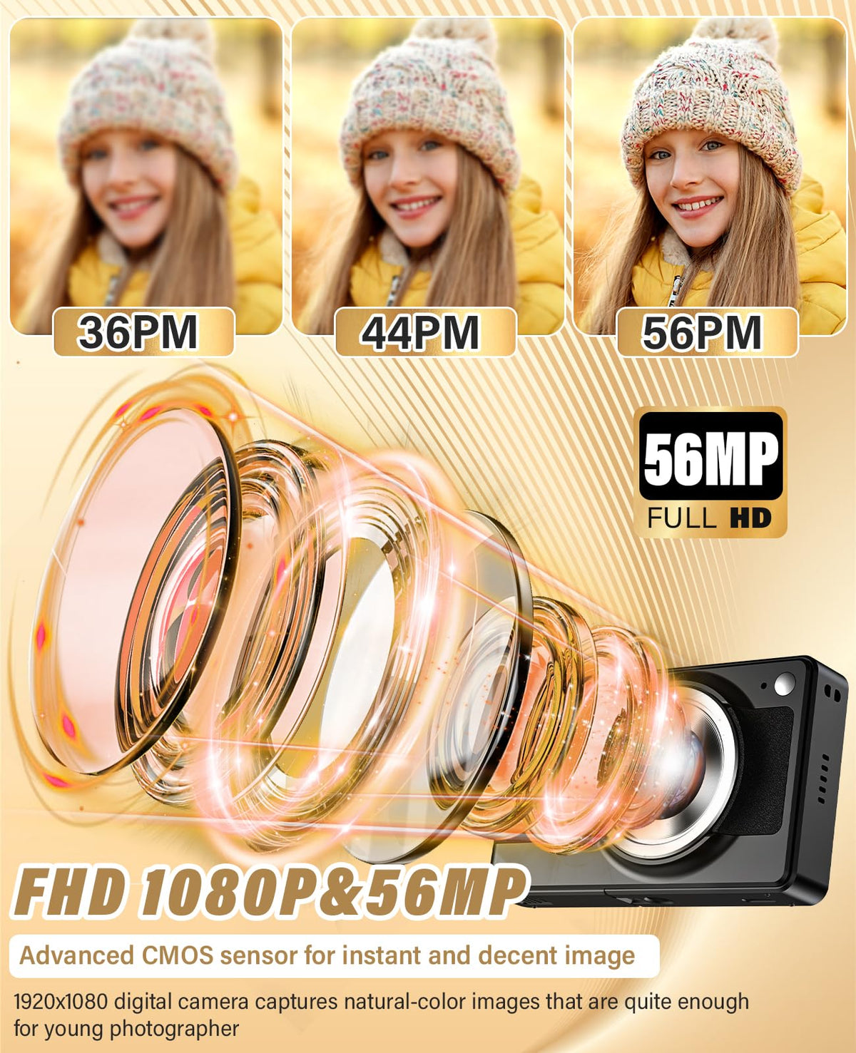 Platstudy kids camera fhd-1080p-video: smooth video capture for adventures.
