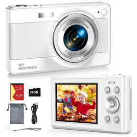 Platstudy kids camera front view highlights easy point-and-shoot for beginners.