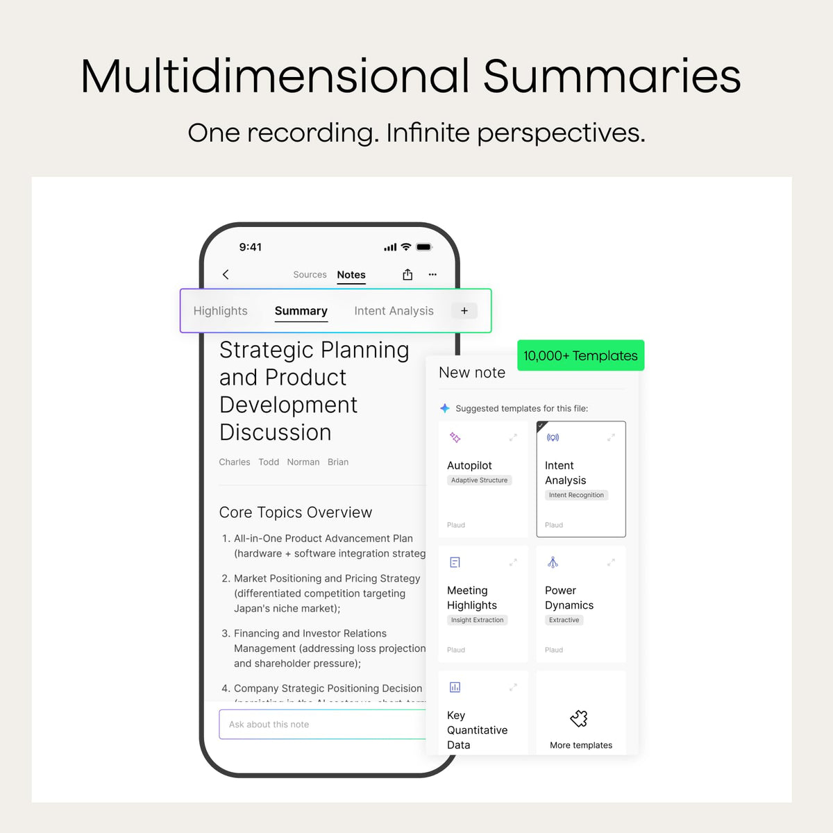 Plaud Note records up to 30 hours for extended meetings and lectures.
