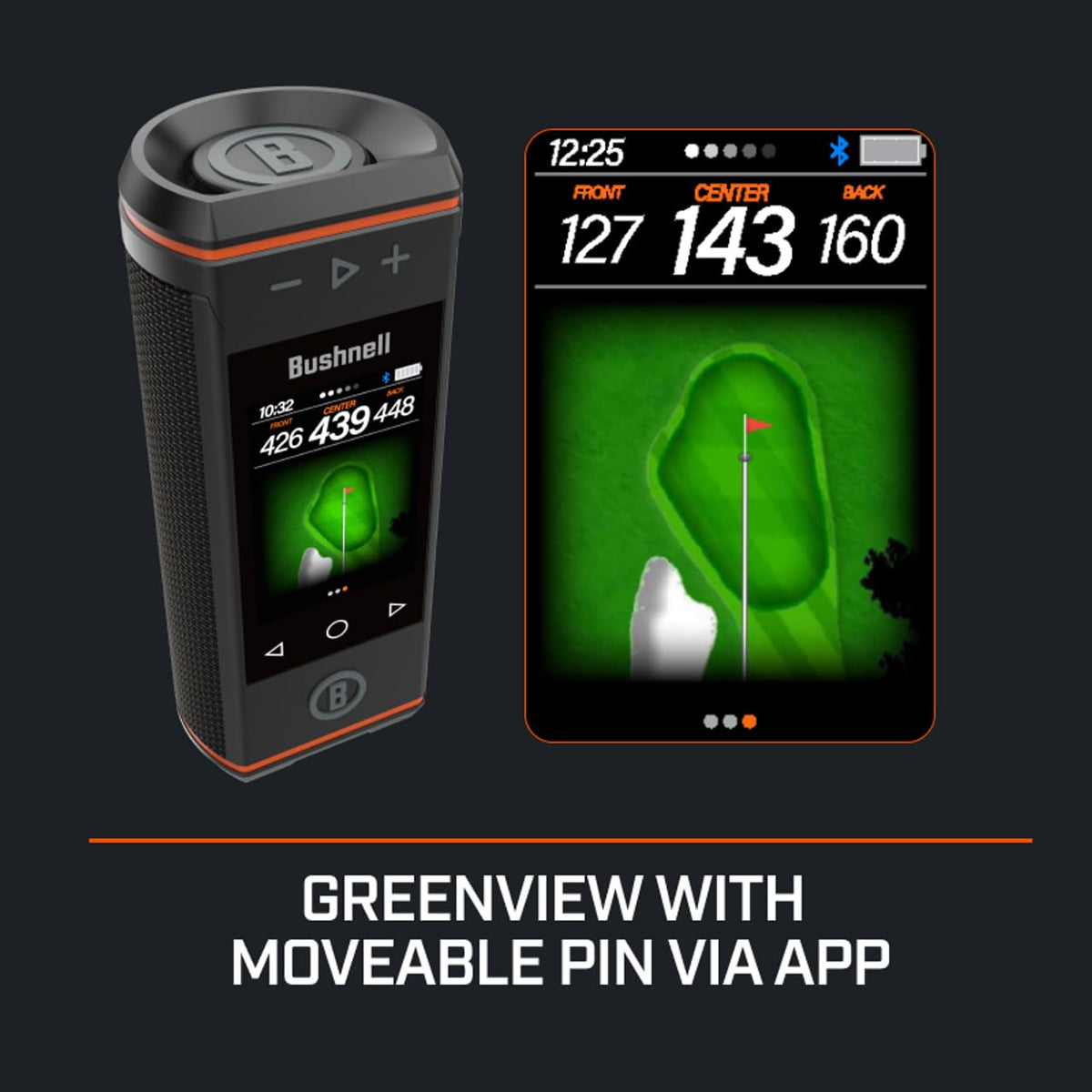 PlayBetter Wingman HD GreenView and HoleView visuals aid shot planning.