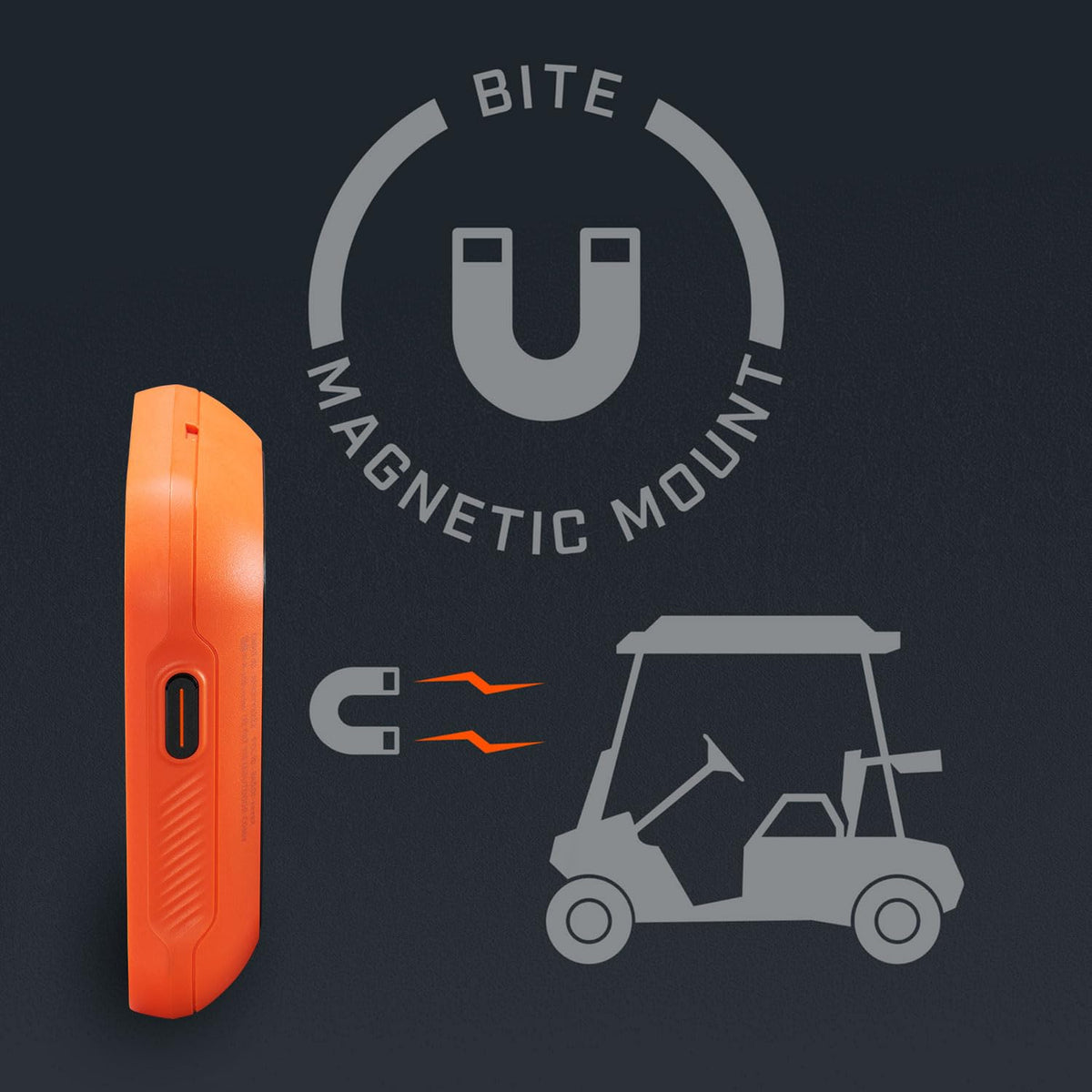 BITE magnet cart mount keeps the device within reach